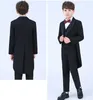 Красивый двубортный пик отворот малыша полный дизайнер красивый мальчик свадебный костюм наряд для мальчиков на заказ (куртка + брюки + галстук) A58