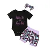 Baby Suit Girls Romper + Shorts + Headband Sets Newborn Jumpsuit T-shirt Fish Scale Shorts Headwrap 3pcs/set Infant Toddler Clothing E21904