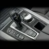 Kolfiber för BMW X5 E70 F15 x6 E71 F16 Bil Styling Center Console Gear Shift Panel Dekoration Frame Skydd Klistermärke Trim Strip tillbehör