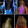 Flash LED Treccia per capelli 40CM Barretta di estensione in fibra ottica luminosa per festa regalo di San Valentino decorativo
