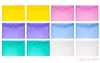 مجلدات زر شفافة PP البلاستيكية حقيبة المحفوظات متعدد الألوان ماء ملف الجيب الايداع تخزين طالب القرطاسية 0 78rg الثاني