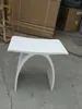 New Matte Modern Curved Design Bathroom Seat Shower Enclosure Stool Matt White Acrylic Solid Surface Sauna Chairs WD1111296s
