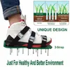 Freeshipping A Par Lawn Aerator Shoes Sandals Grass Spikes Nail Cultivator Yard Garden Tool