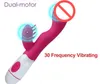 30 Speed ​​Dildo Vibratorer Dual G-Spot Vibrator för Women Clitoris Stimulator Dual Vibration Vattentät Sexleksaker Erotiska produkter