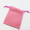 7x9cm fluwelen trekkoord pouch tas / sieraden tas Kerstmis / bruiloft cadeau tassen zwart rood roze blauw 4 kleur groothandel DHL gratis