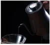 Handgjorda Kaffekanna Vattenflaskor Hushållens öronhängande Mini-kostym Kettle Rostfritt Stål Droppläcktermometer Långmunnen Tunnlätdrörsa
