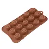 Moule à chocolat en Silicone 18 formes outils de cuisson au chocolat moule à gâteau en Silicone antiadhésif moule à gelée et bonbons 3D bricolage