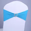 Spandex Elastic Wedding Chair Cover Sash Bands Wedding Birthday Party Elastic Chair Buckle Sash Decoration 17 Colors Available DBC8770059