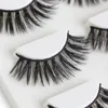 3d mink fransar falska ögonfransar 3 par pack magefy naturliga tjocka kors eyelash extensions makeup falska ögon lash