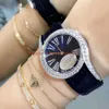 Nowa Diamond Woman Watch Lime Light Ladies Watch Szwajcarski kwarc 18k platyna 316L stalowa obudowa diamentowa ramka szafirowa zielona skórzana skóra STR249M