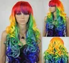 colorful curly wigs