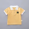 2020 Sommar barnkläder Pojkar Nya kostymer Polo T-shirt + Shorts Kids Two-Piece Set Barn Casual Striped Baby Crocodile Print Set