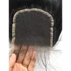 Перуанские необработанные человеческие волосы HD 4X4, кружевная застежка с детскими волосами, прямые натуральные цвета, светлые кружевные застежки