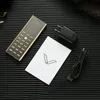 Luxe Metalen Body Dual Sim Card Sleutel Mobiele Telefoon Fashion Design V01 Kleine Mini Card 2G GSM Senior Bar Dunne Gouden Handtekening Mobiele Telefoon