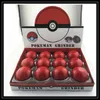 Wholesale Pokeball Grinder 55mm 3 Parts PokeBall Herb Grinders Zinc Alloy Plastic Metal Smoking Hand Mullers Spice Crushers