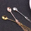 Halskette Kette, Gold, Silber, Crown Mini Teekanne Königs Alice Snuff Halskette, Krone Löffel Anhänger Halskette für Männer-Frauen-Geschenk
