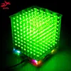 En stock! Gift S mini Light cubeeds e avec télécommande 8 8x8x8 LED spectre musical, kit de bricolage électronique, livraison gratuite