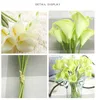 造花PUカーラリユリの花の花束の結婚式の装飾偽の花の家の装飾人工植物20pcs /ロット