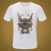 European style New arrival summer men's short sleeve T-shirt hot drilling young men's fit T-shirt handsome