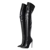 Hot Sale-Fashion Hot Over the knee Boots Stiletto heel Pointed toe Womens Long Stretch Boots Shoes