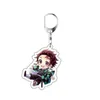 열쇠 고전적인 애니메이션 악마 슬레이어 : Kimetsu No Yaiba Key Chains 양면 키 체인 코스프레 아크릴 펜 던 트 열쇠 고리 홀더