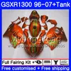 Hayabusa Для SUZUKI GSXR1300 96 97 98 99 00 01 07 Комплект 333HM.162 Gloss оранжевый GSXR 1300 GSXR1300 1997 1998 1996 1999 2000 2001 2007 обтекатель