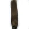 Paquetes de cabello humano brasileño # 8 Tramas de cabello liso de seda de color marrón ceniza y extensiones de cabello largo Lote de 300 gramos, DHL gratis