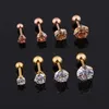 Earrings Mens Medical titanium steel zircon earrings Size 3/4/5/6mm Star Crystal Cartilage Earring ear Piercing Top Body Jewelry Earring