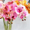 Simulation de fleur d'orchidée à tige courte en plastique, impression 3D, Phalaenopsis pour mariage, vitrine de maison, fleurs artificielles décoratives