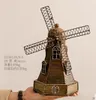 Décorations de tirelire de moulin à vent créatif ornements rétro artisanat européen modèle de résine tirelire décoration mobilier