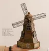 Creatieve Windmolen Piggy Bank Decoraties Ornamenten Retro Europese Ambachten Hars Model Spaarvarkensinrichting Meubels