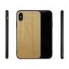 Per XR XS Xmax Custodia per cellulare in legno Natura Legno con custodia in TPU con bordo arrotondato Buona sensazione al tatto per Iphone 7 8 6s plus X Samsung S10 S10e