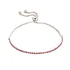 Braccialetti da tennis con diamanti a 1 fila Braccialetti regolabili in argento con oro rosa Bracciale per ragazze Regalo per donna Gioielli con ciondoli alla moda