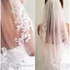 Nowa Gorąca Sprzedaż Biała Kości Słoniowej Najtańsze W magazynie Łokieć Długość Welon Bridal Veil Aplikacje Wedding Veil Lace Purfle z grzebieniem Wysokiej jakości Darmowa Wysyłka