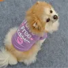 Abbigliamento per cani Primavera Estate Moda Lettere Stampa Abbigliamento per animali T-shirt a maniche corte traspiranti per cani di piccola taglia Gilet per cuccioli di chihuahua