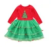 Kızlar Elbiseler Çocuklar Ekose Dantel Ilmek Elbise Noel Tutu Elbise Balo Elbiseler Parti Prenses Elbiseler Dans A-Line Tül Kostüm B6827