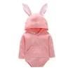 Pâques bébé filles garçons lapin barboteuses infantile à capuche lapin oreille combinaisons 2019 été mode Boutique enfants vêtements d'escalade C5941