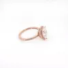 Partihandel-Teardrop Ring 925 Sterling Silver Plated Rose Gold med Original Box för Pandora Smycken CZ Diamond Ladies Ring semestergåva