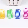 Cute Cat Spring Toys Plastic Colorful Springs Cat Toy Playing Toys For Kitten Pet Accessories Set yq01331