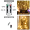 Lâmpada de cortina LED de 3m Luzes de Natal Branco Luzes Remoto Controle Remoto Usb Fairy Light Garland Bedroom Home Decoração iluminação