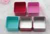 20pcs Metal Storage Box Tin Jar Square Scrub Box Organizer Wedding Christmas Birthday Gift Boxes Small Things Container267c