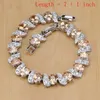 925 Sterling Silver Bridal Jewelry Champagne Zircon Jewelry Sets For Women Earrings pendant necklace rings bracelet T1907052062