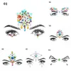 Adhesive Face Jewelry Gems Temporary Tattoo Face Jewelry Festival Party Body Gems Rhinestone Flash Tattoos Stickers Make Up