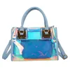 Designer-holografisk transparent geléväska Hög kvalitet PVC Women's Designer Handväska Stora Kapacitetskedja Shoulder Messenger Väskor