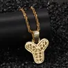 Erkekler Hip Hop Tam Rhinestone Mektubu Kolye Kolye Kadın Buzlu Çıktı 60mm Küba Link Zinciri Hiphop Kübik Zirkonya İlk Kolye