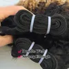 Tissage en lot brésilien naturel crépu bouclé ombré 1B427, cheveux vierges, avec Closure, 3 lots, 44, Full Lace Closure, 7053019