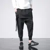 New Western Hip Hop Style Fashion Individuality Side Ribbon Mäns Jogger Byxor Hip Hop Höst Casual Street Male Harem Byxor