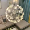 K9 Crystal LED Pendant Lamp Luxury Dandelion Suspension Light Hotel Restaurant Mall Living Room Bedroom Flower Hängande belysning