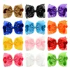 8 inch Candy Colors Jojo Siwa Baby-Haar-Bogen-Regenbogen-Vergoldung-Bohrer Unicorn-gedrucktes Design Mädchen