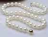 Szlachetny prezent dla kobiet 17 cali oryginalne duże złoto broszka 9-10mm biały hodowany perłowy naszyjnik szlachetny styl naturalny